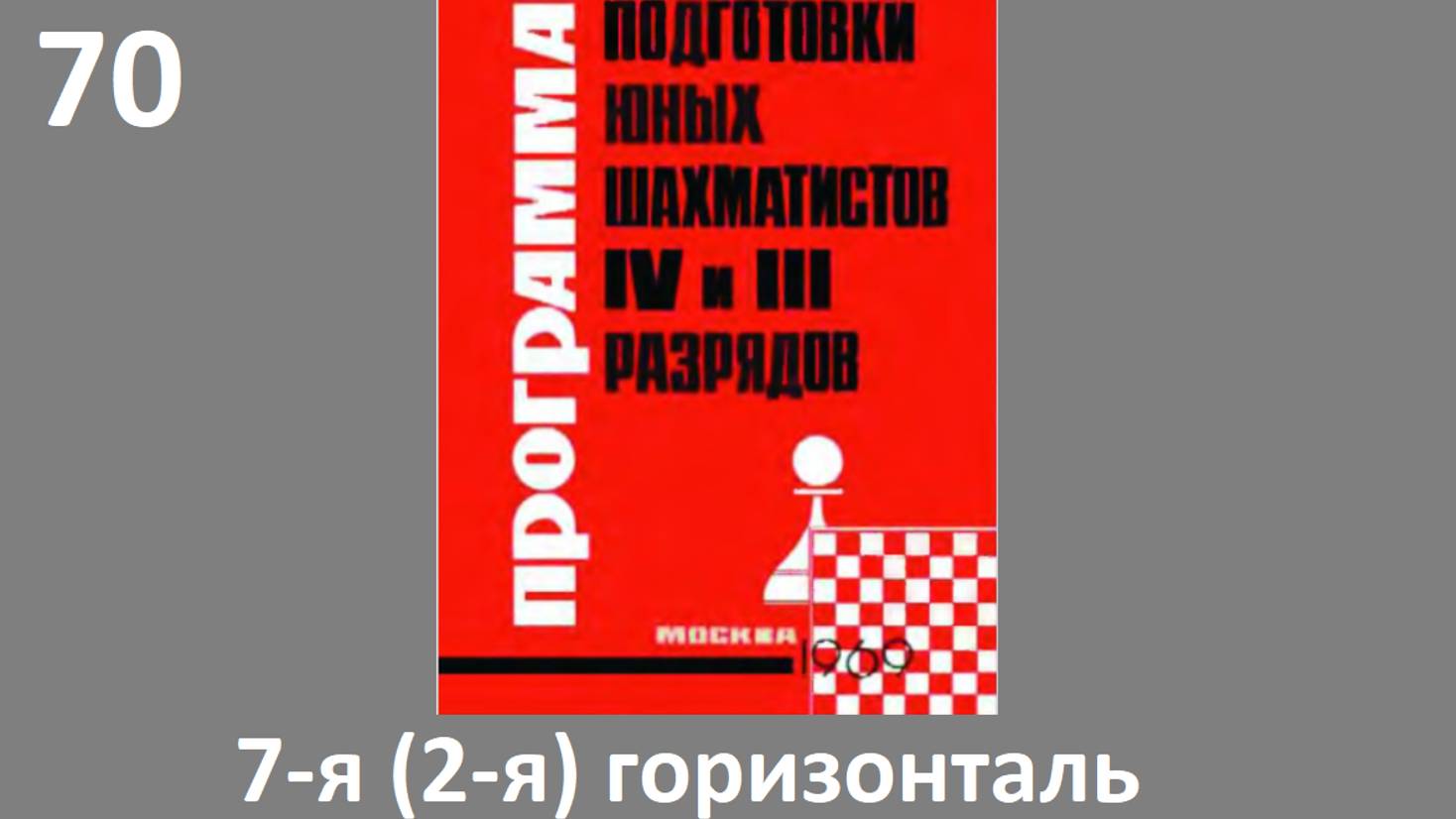 Шахматы в школе.№70  2-я(7-я) горизонталь. Голенищев.