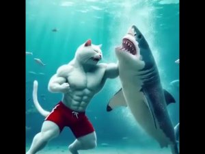 The cat saves his daughter #ai #cats #aicat #cat #catcute #cutecat