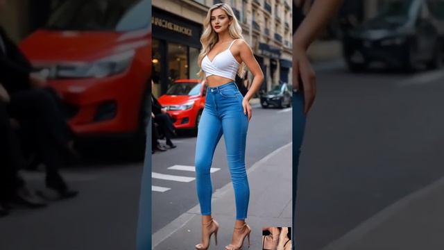 Девушки красотки демонстрирующие модную одежду.