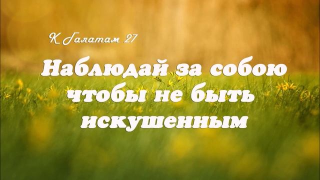 27. НАБЛЮДАЙ ЗА СОБОЮ, ЧТОБЫ НЕ БЫТЬ ИСКУШЁННЫМ_к Галатам пастор Ли Ги Тэк_ церковь "Сонрак"