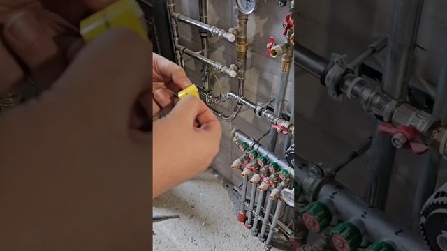 маркировка котельной с помощью переносного принтера #brother #маркировка #подпись