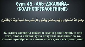 Сура 45 аль-Джасийа (арабские и русские титры) - Мухаммад Люхайдан
