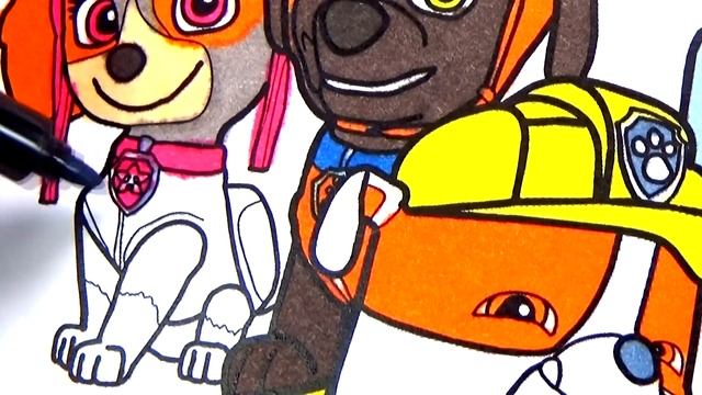 PAW PATROL # 3 Coloring Pages | Colouring Pages for Kids with Colored Markers смотреть онлайн