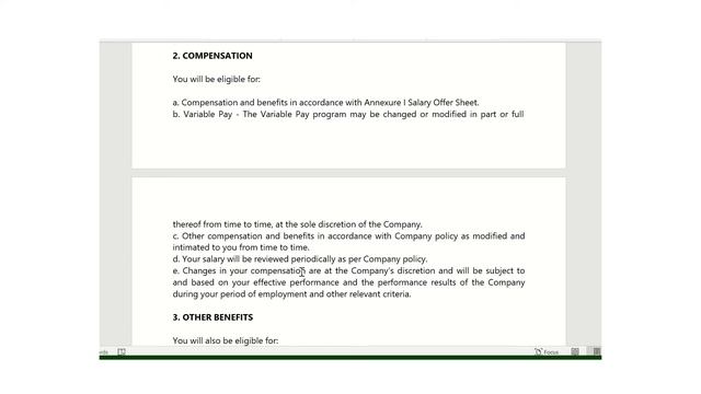 Wipro Offer Letter | 18 Months-9,50,000 CTC | Full Compensation details | T&C*