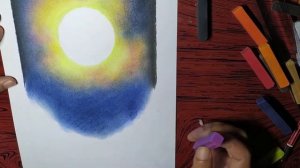 How to draw full moon in night sky with soft pastel timelapse #softpastel #Portraitart_nayan