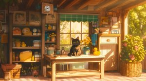 Autumn Sunlight 🌞🍂 anime lofi mix ~ lofi cat music🐈
