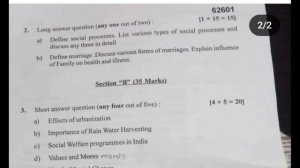 Basic B.sc Nursing Recent Summer 2023 Questions Paper.