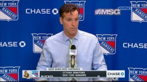 David Quinn: We Were Just Flat | New York Rangers Post Game