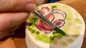 🍯 Итальянская роспись: РИСУЕМ РОЗУ