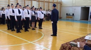 Смотр строевой песни и строя «Статен, строен, уважения достоин!» 2019 год 9В