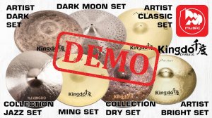Комплект тарелок KINGDO COLLECTION DRY SET 14"+16"+20" - демонстрация звучания