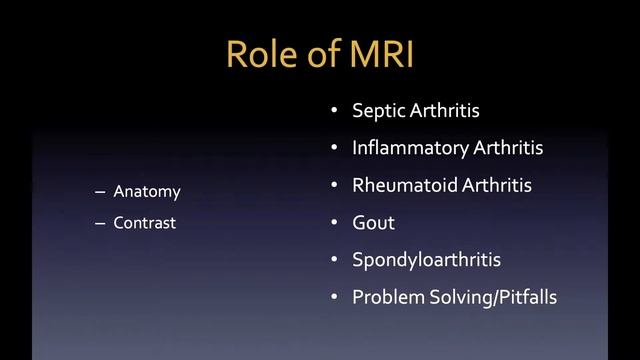 Arthritis: Role of MRI by Karen C. Chen, M.D.
