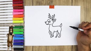 #bolalaruchun Kiyik rasm chizish/Drawing Deer for kids/Рисование Олень для детей