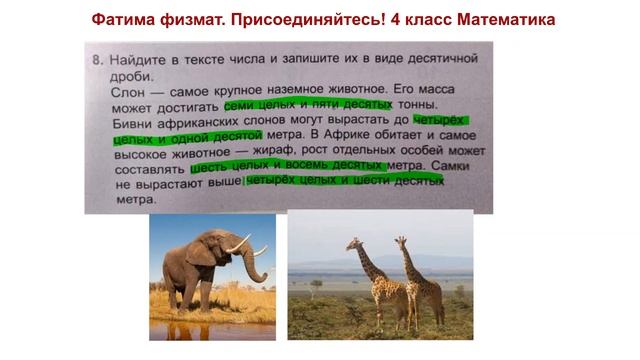 Найдите в тексте числа и запишите их в виде десятичных дробей смотреть онлайн