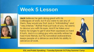 ESL and Public Speaking  - Tuesday Episode 5  ETUlay Summer Camp