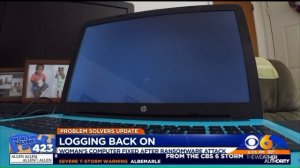 Woman logs onto her laptop for first time in months after ransomware attack