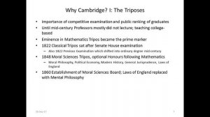 The Moral Sciences in 19th Century Cambridge by Keith Tribe at SCAS 2017 09 26