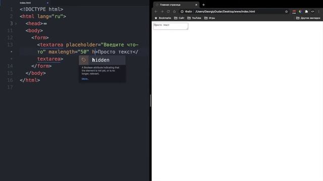 HTML5 для начинающих _ Урок #14 – Поле для ввода текста. Тег для создания кнопки смотреть онлайн