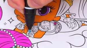 Coloring Shimmer and Shine Genies Coloring Page Prismacolor Paint Markers | KiMMi THE CLOWN