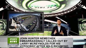 John Hunter Nemechek embarrassingly confronts Larry McReynolds' hypocrisy after Wild Richmond Xfini