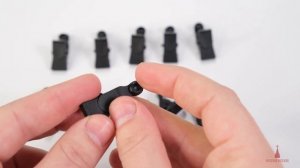 Прищепка с роликом в шину ПВХ Крокодильчик, для штор, черный, 20 шт