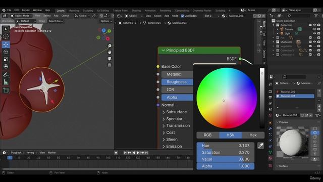 05 - Material and Lighting Pt1. CREATE A SHABU MODEL in Blender