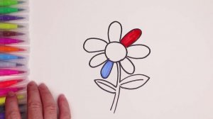 Гүлдерді бояу және бояу | Балаларға арналған сурет | Сурет салуға арналған оқулықтарды үйреніңіз