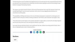 Russia Legalizes Piracy In Response To Sanctions