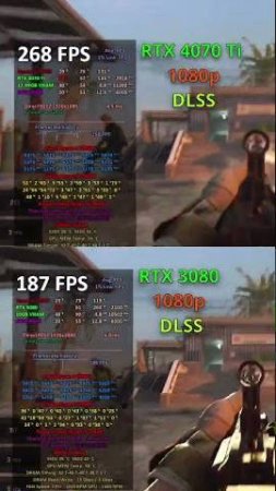 RTX 4070 Ti VS RTX 3080 in Call Of Duty #shorts #gaming