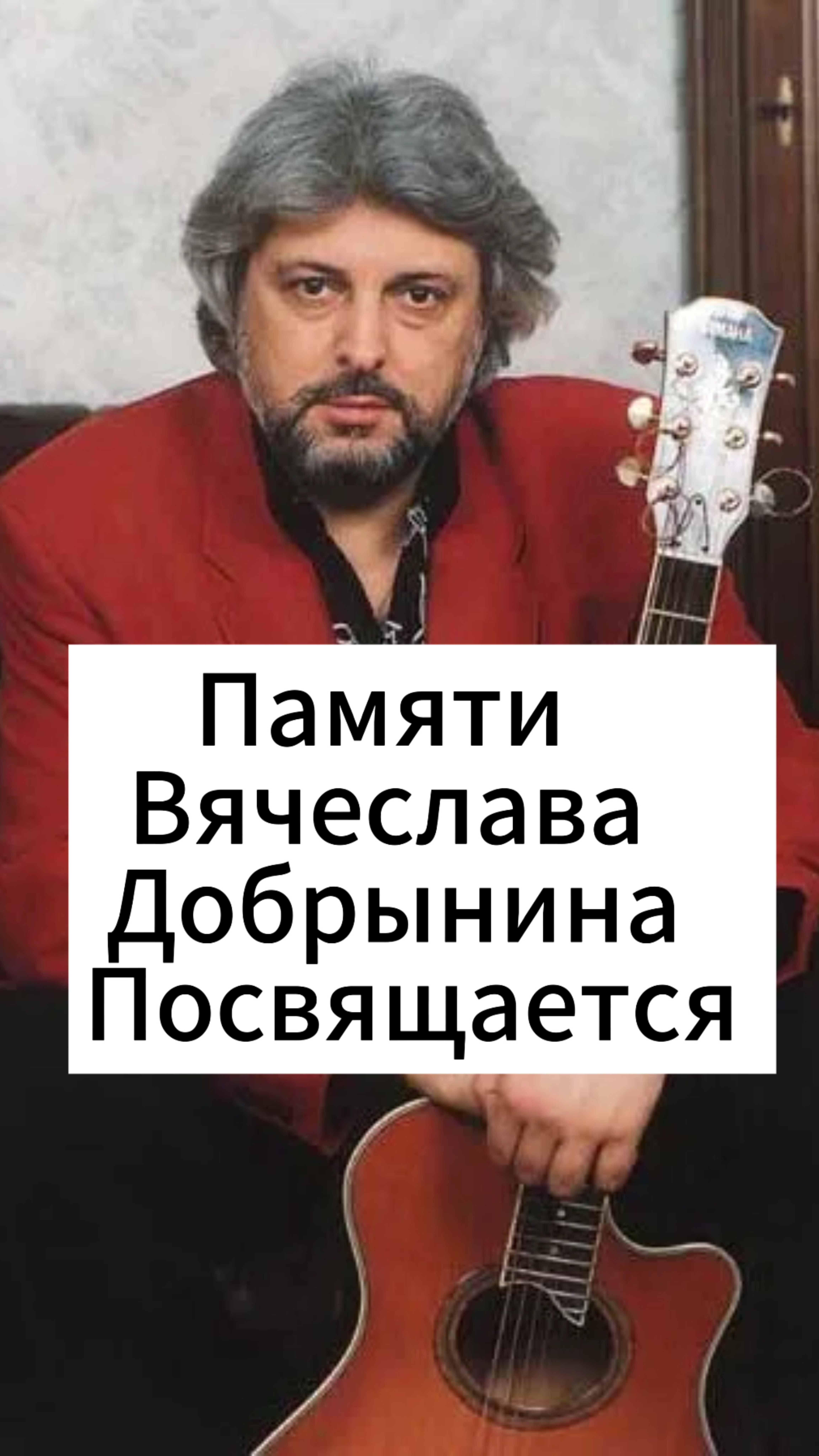 Памяти Вячеслава Добрынина Посвящается.