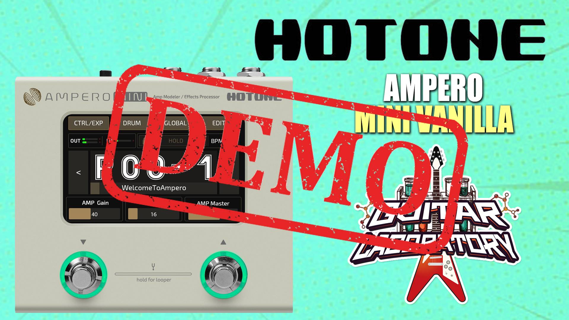 Гитарный процессор HOTONE Ampero Mini  - демонстрация звучания