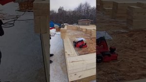 Жилая баня 50м² на сваях. Как собрать перекрытие и стены каркасной бани зимой своими руками.