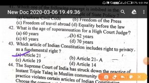 AMU B.A.LLB. Last year Question Paper Solution..