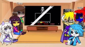 Undertale react to Last Breath Sans Phase 1  Part 1/3 (lazy reaction)