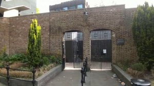 Marshalsea Prison Wall, Southwark, London - Charles Dickens father imprisoned here in 1824.