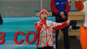 Бардин Арсений, открытие хоккейного турнира на ледовой арене "Можга"