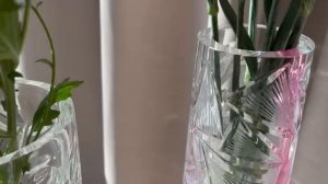 Хрустальные вазы с алмазной огранкой