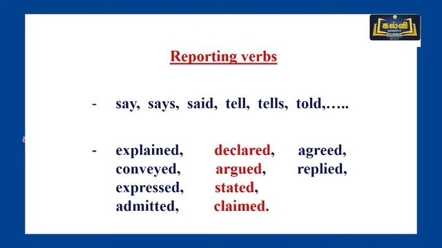 Class 12 | English | Grammar - Reported Speech | Unit 1 | KalviTv