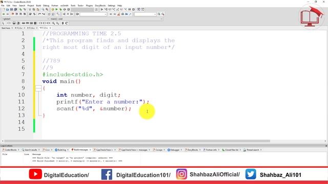 C Program to Find Right Most Digit of a Number | Programming Time 2.5 | 10th Computer Science