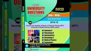 DPT Past Papers Books (UHS)|| Hafiz Helper Series Book Series project