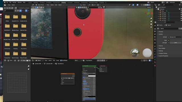 06 - Add Materials. NINTENDO SWITCH GAME CONSOLE in Blender