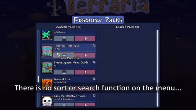 Terraria workshop menu for resource packs have some problems... смотреть онлайн