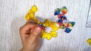 Яркие бантики из ленты 2,5 см МК / DIY Bright bows made of 2.5 cm MK ribbon