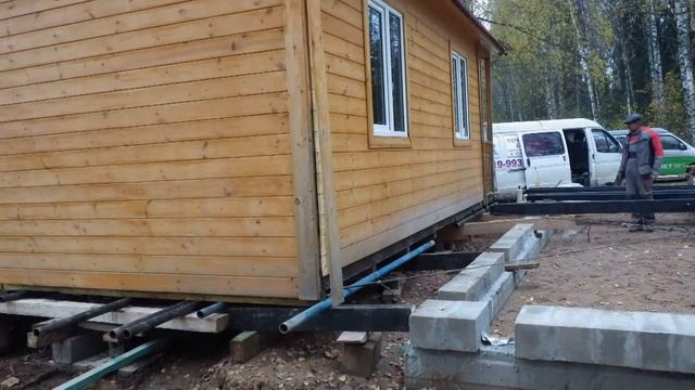Передвижка дома в Клинском районе
