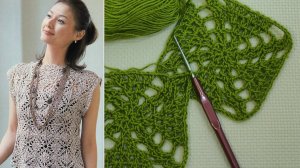 Вязание крючком КВАДРАТЫ. Простые квадратные мотивы для начинающих* crochet square motif  Урок 40