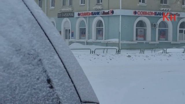 В городе сегодня снежно