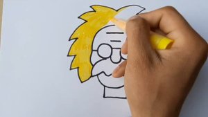 Draw a picture of Einstein for children Нарисовать Эйнштейна для детей 给孩子画一张爱因斯坦的画
