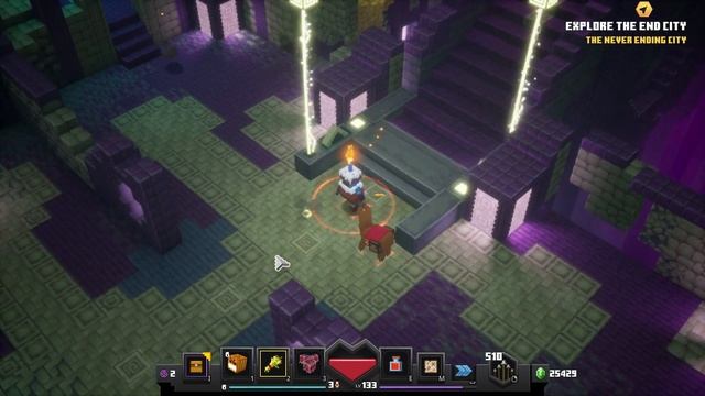 Exploring the end wilds level in the new echoing void DLC for Minecraft Dungeons смотреть онлайн