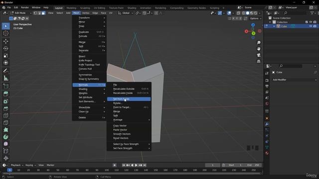 30. Normals Shading and Sorting. BLENDER FOR BEGINNERS by Bowas Muke