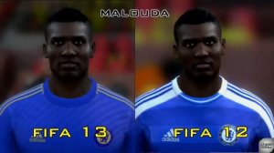 Fifa 13 vs Fifa 12 Face Comparison - Chelsea Fc